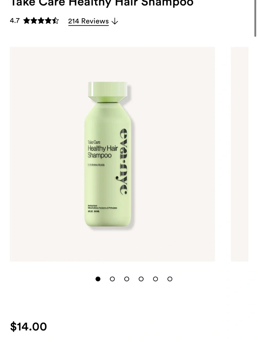 Take Care Healthy Hair Shampoo — Light Green